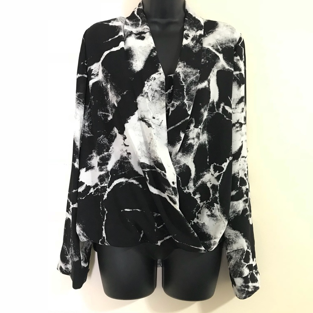 ALFANI Faux Wrap Blouse